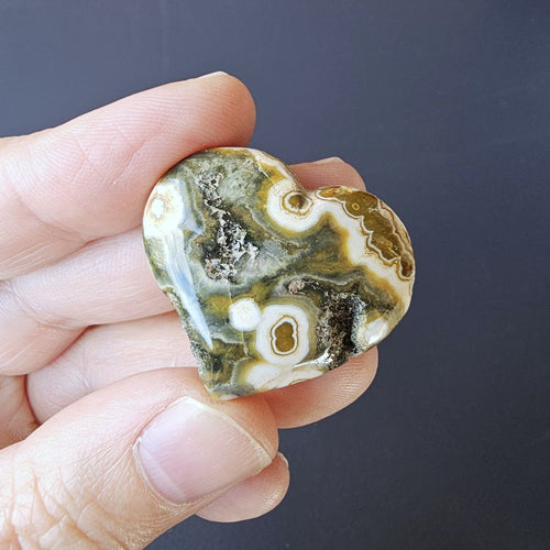 Small Ocean Jasper Hearts | Still Current