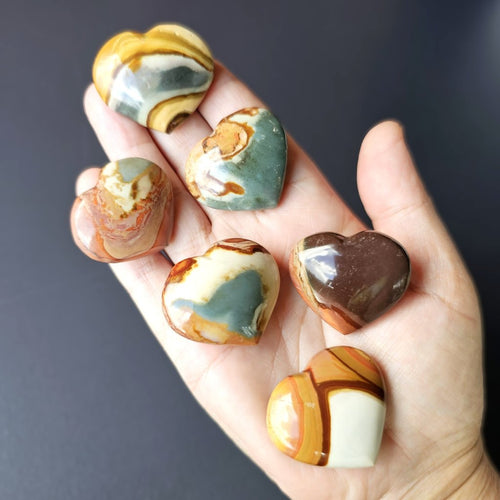 Small Polychrome Jasper Hearts | Earth Pulse