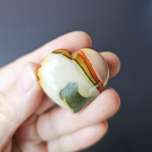 Small Polychrome Jasper Hearts | Earth Pulse