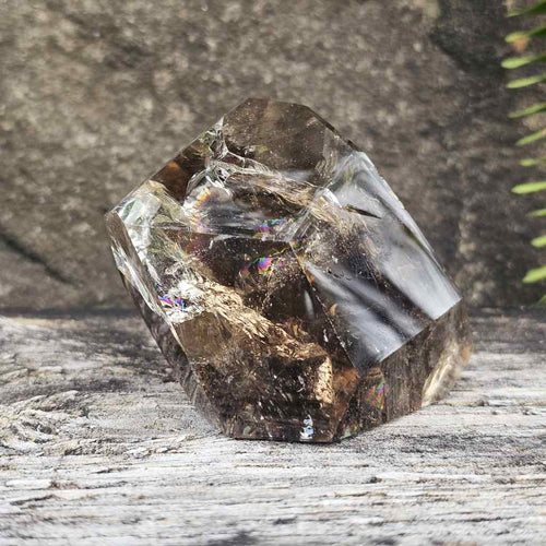 Smoky Quartz Faceted Freeform| Earthbound Rainbow Light