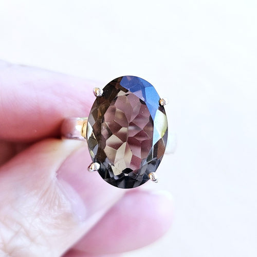 Smoky Quartz Faceted Ring | The Filter