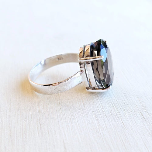 Smoky Quartz Faceted Ring | The Filter