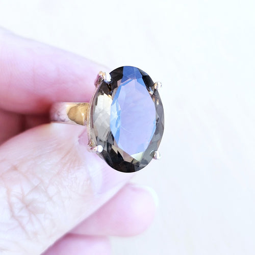 Smoky Quartz Faceted Ring | The Filter