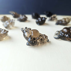 Smoky Quartz Money Toad - A Grade | Smoky Coin Guardians