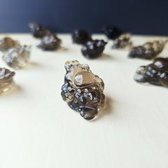 Smoky Quartz Money Toad - A Grade | Smoky Coin Guardians