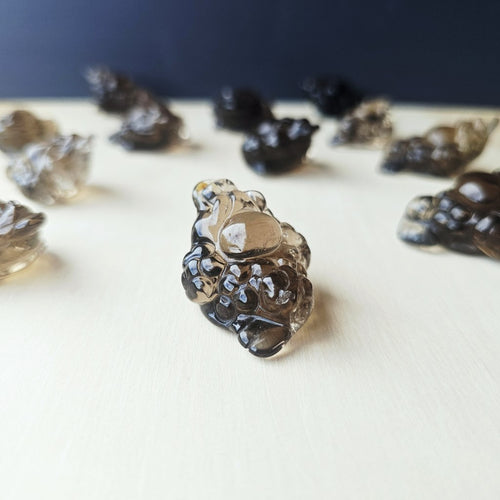 Smoky Quartz Money Toad - A Grade | Smoky Coin Guardians