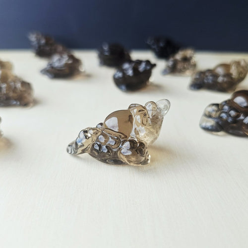 Smoky Quartz Money Toad - A Grade | Smoky Coin Guardians