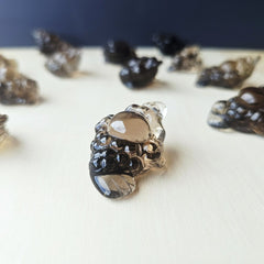 Smoky Quartz Money Toad - A Grade | Smoky Coin Guardians