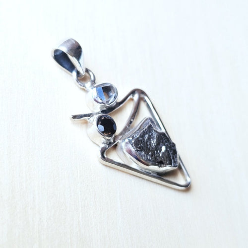 Smoky Quartz, Herkimer & Campo Del Cielo Pendant | Divine Alignment