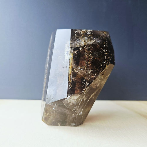 Smoky & Inclusion Quartz Faceted Freeform| Cathedral Of Smoke