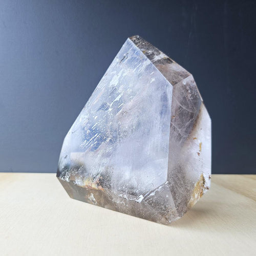 Smoky & Inclusion Quartz Faceted Freeform| Electric Smoke
