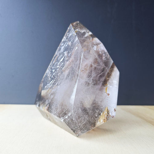 Smoky & Inclusion Quartz Faceted Freeform| Electric Smoke