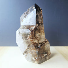 Smoky & Inclusion Quartz Faceted Freeform| Smoky Horizon