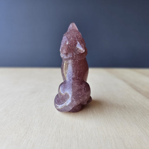 Strawberry Quartz & Aventurine Wolves | Guardians Of The Night