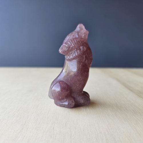 Strawberry Quartz & Aventurine Wolves | Guardians Of The Night