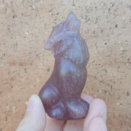 Strawberry Quartz & Aventurine Wolves | Guardians Of The Night