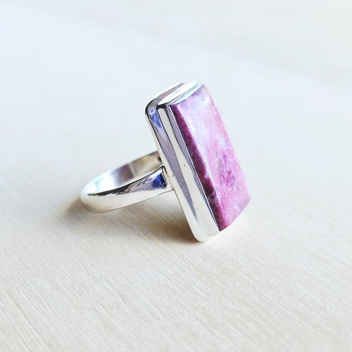 Thulite Crystal Ring | Heartline