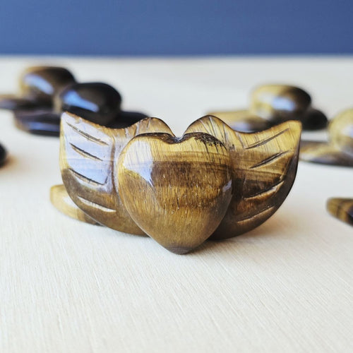 Tigers Eye Carving | Guardian Heart Wing