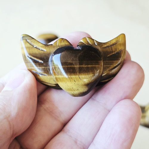 Tigers Eye Carving | Guardian Heart Wing