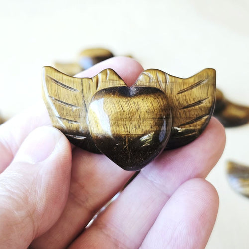 Tigers Eye Carving | Guardian Heart Wing