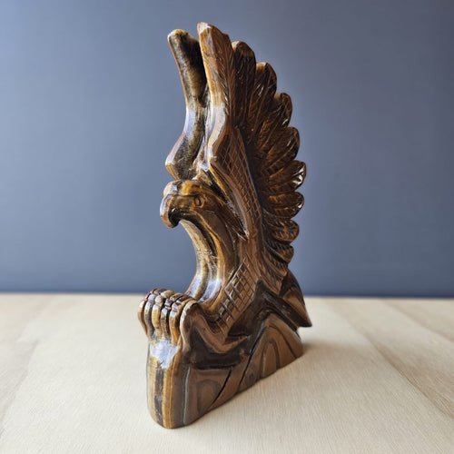 Tigers Eye Eagle Carving | Guardian Of The Sky