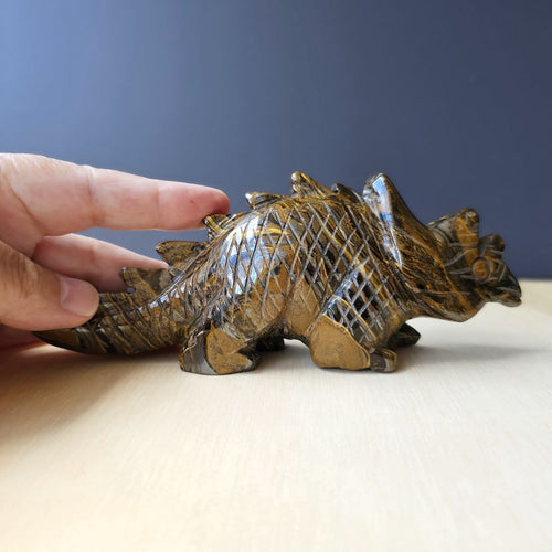 Tigers Eye Stegosaurus | Carving