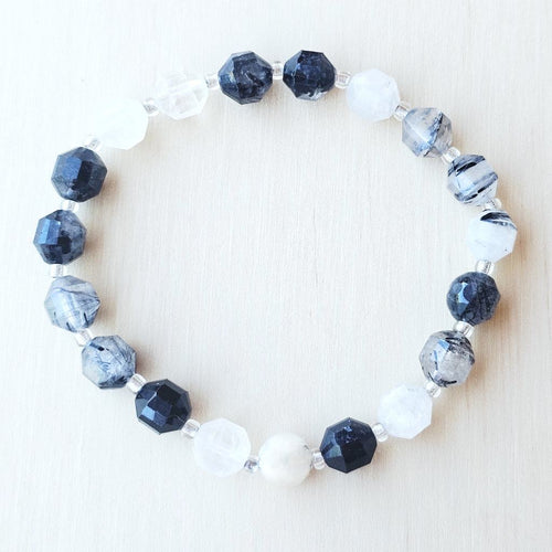 Tourmalinated Quartz DT Bracelet | Clear Direction