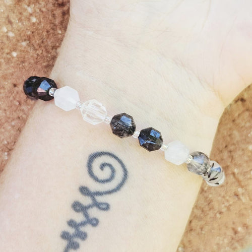 Tourmalinated Quartz DT Bracelet | Clear Direction