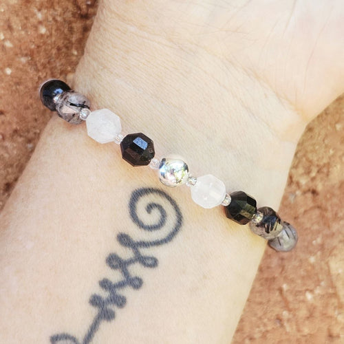 Tourmalinated Quartz DT Bracelet | Clear Direction