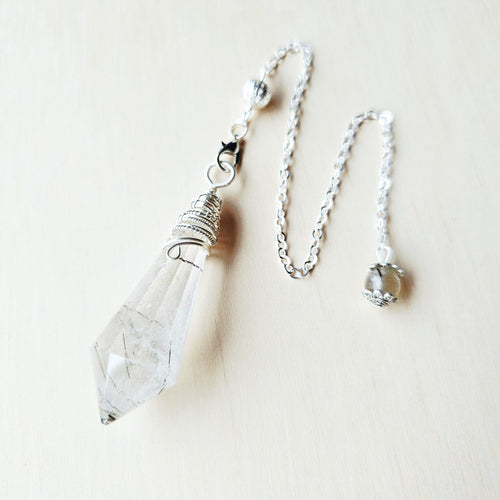 Tourmalinated Quartz Pendulum | Shadowlight