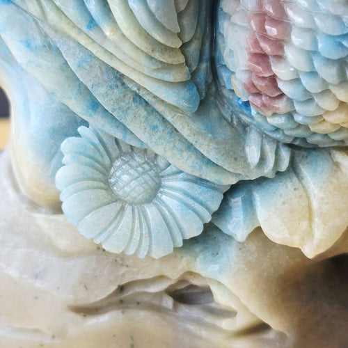 Trolleite Mother & Young Owl Carving | Under My Wing