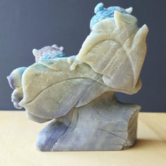 Trolleite Mother & Young Owl Carving | Under My Wing