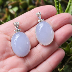 Blue Chalcedony Pendant | Blue Lotus Light