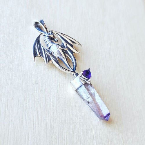 Vera Cruz Amethyst Dragon Pendant | Amethyst Guardian Of Fire