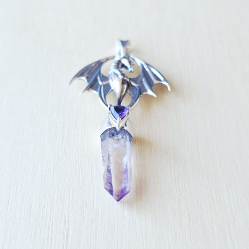 Vera Cruz Amethyst Dragon Pendant | Amethyst Guardian Of Fire