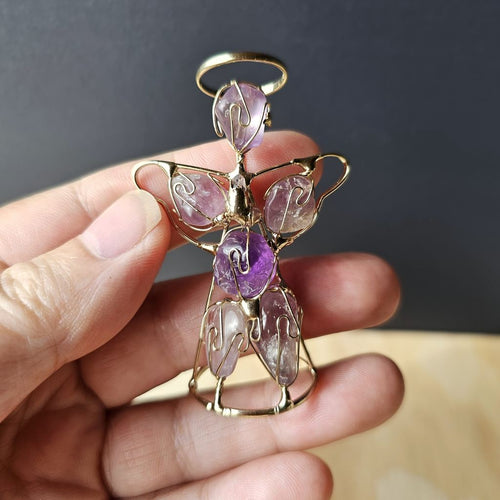 Wire Wrapped Amethyst Angel | Violet Flame Guardians