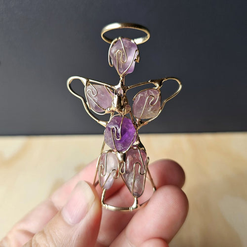 Wire Wrapped Amethyst Angel | Violet Flame Guardians