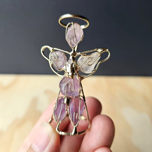 Wire Wrapped Amethyst Angel | Violet Flame Guardians