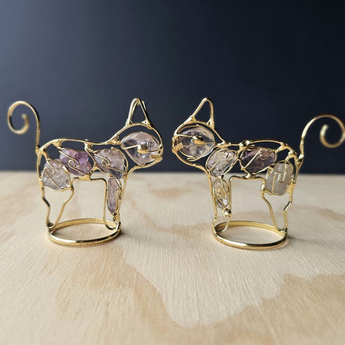 Wire Wrapped Amethyst Cat | Mysticat