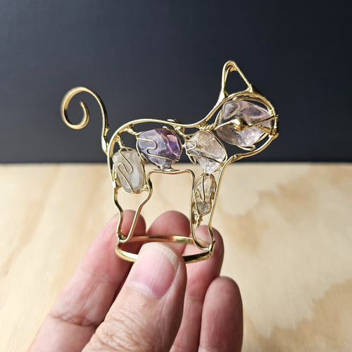Wire Wrapped Amethyst Cat | Mysticat