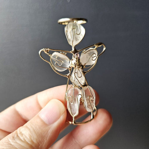 Wire Wrapped Quartz Angel | Sacred Light Keepers