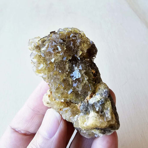 Yellow Cubed Moscona Fluorite | Golden Pulse