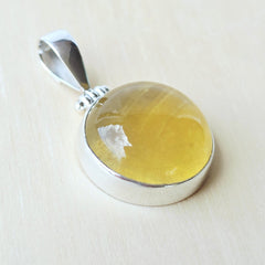 Yellow Fluorite Pendant | Golden Clarity