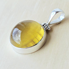 Yellow Fluorite Pendant | Golden Clarity