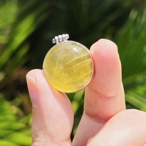 Yellow Fluorite Pendant | Golden Clarity