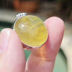 Yellow Fluorite Pendant | Golden Clarity
