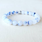 Dumortierite blue needle crystal bracelet handmade in Australia with natural stones.