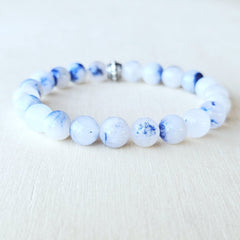 Dumortierite blue needle crystal bracelet handmade in Australia with natural stones.
