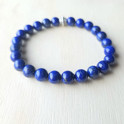AAA-grade Lapis Lazuli crystal bracelet handmade in Australia for wisdom and truth.