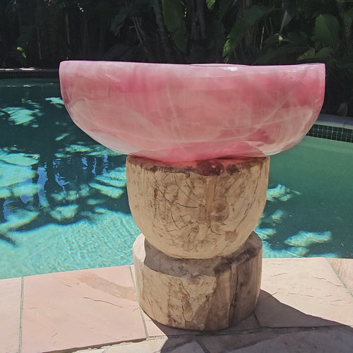 Rose Quartz Bowl | Collector's Piece 45kg